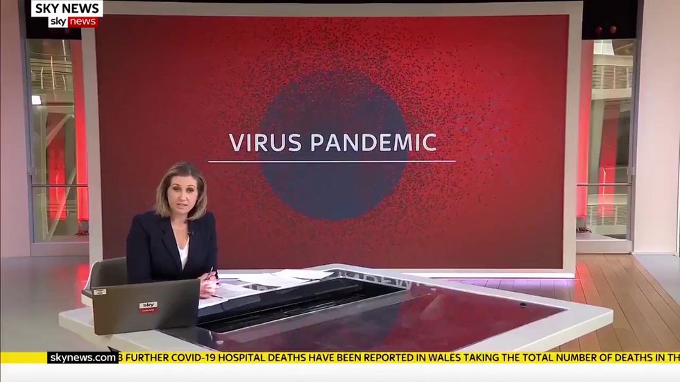 Sky News presenter Kimberly Leonard breaks down in tears reading the name of coronavirus victims