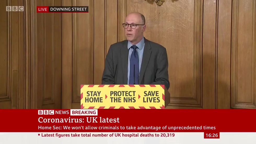 Prof Stephen Powis stresses importance of social distancing after UK passes 20,000 coronavirus deaths