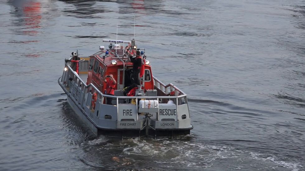 Emergency services and the public clap the NHS on Westminster Bridge