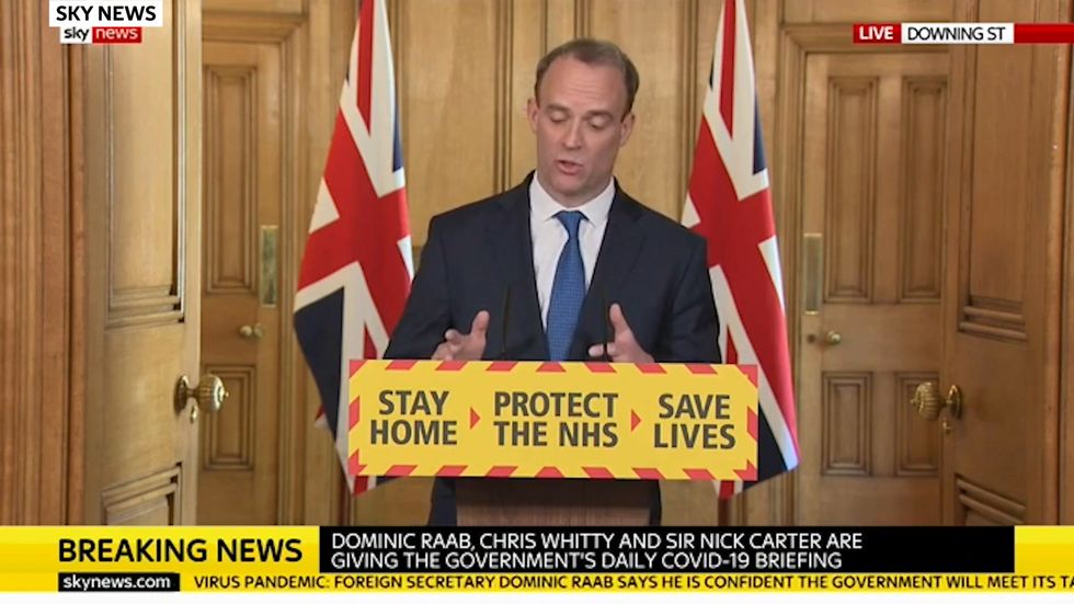 Coronavirus: Dominic Raab says virus has been a 'immense physical, economic and mental strain' in UK