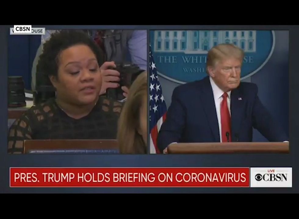Trump responds to question about coronavirus death by saying: 'A lot of people love Trump'