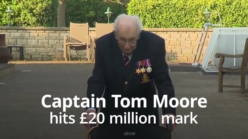 Captain Tom Moore's NHS fundraiser hits £20 million