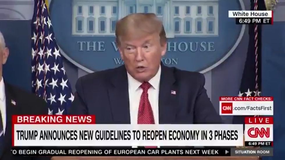 Trump says sport will return without fans