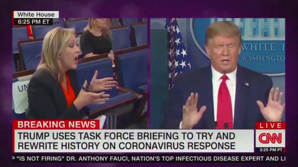 CBS reporter presses on with question to Trump at White House briefing