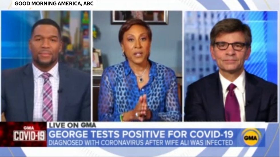 GMA host George Stephanopoulos reveals he has tested positive for coronavirus