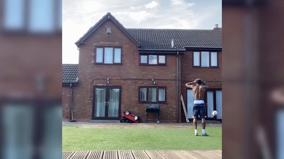 Aston Villa footballer Rushian Hepburn-Murphy smashes window on his house