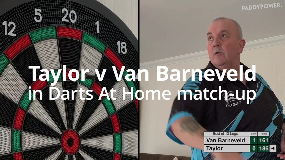 Phil Taylor and Raymond van Barneveld roll back the years in virtual darts match