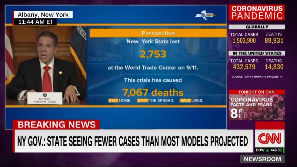 New York governor compares coronavirus death toll to 9/11 terrorist attacks
