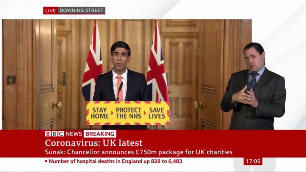 Coronavirus: Rishi Sunak announces £750m fund for charities