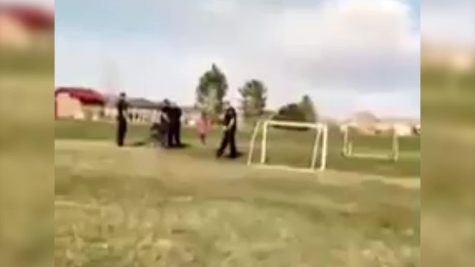 Former police officer arrested for throwing a ball with his daughter in the park
