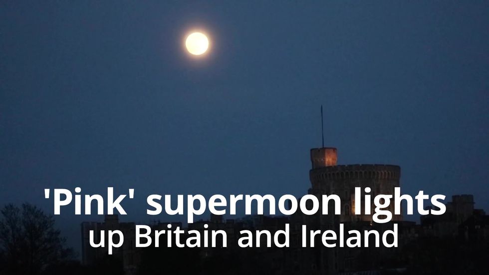 Supermoon rises over Britain and Ireland