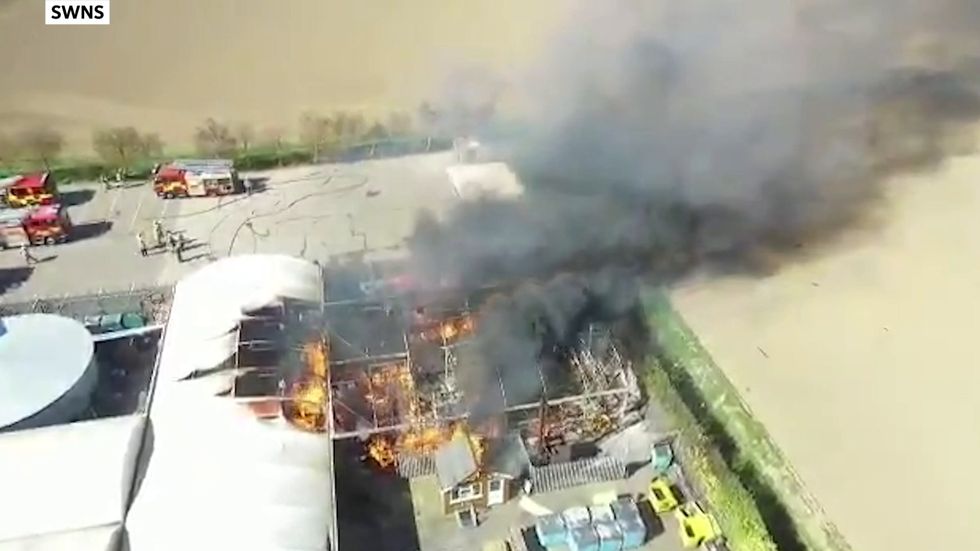 Fire tears through pet store and garden centre as staff rush to save animals