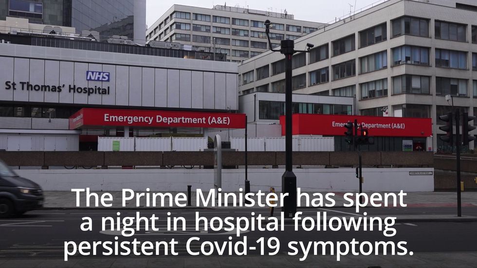 Boris Johnson spends night in hospital over Covid-19 symptoms