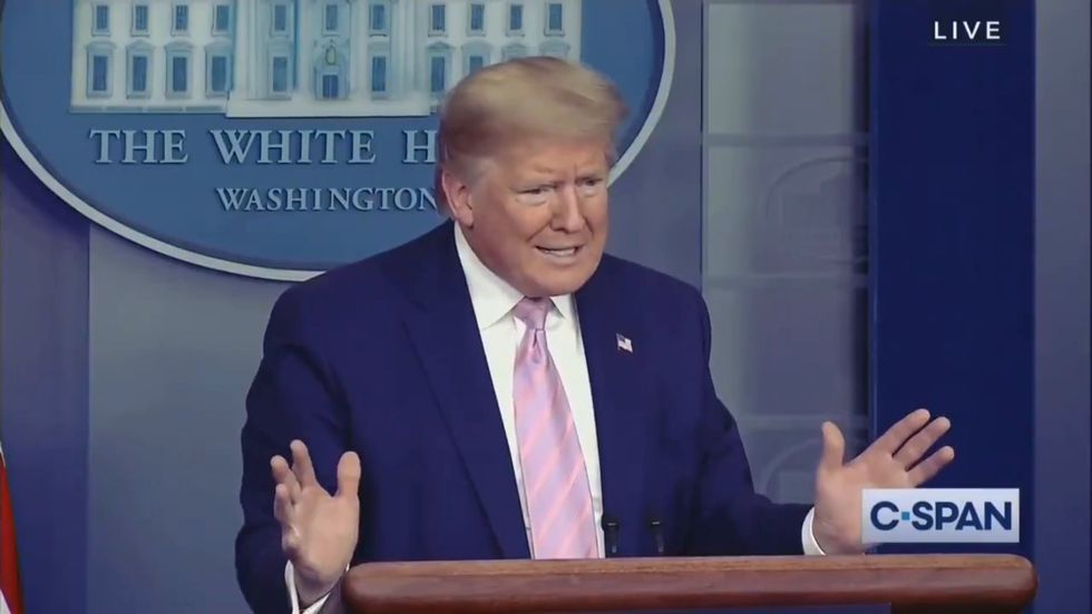 Trump says somebody should sue whistleblower's 'ass off'