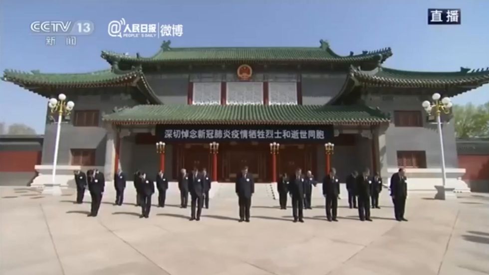 China holds three minute silence to honour coronavirus victims