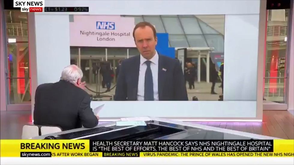 UK deaths could reach 1000 per day around Easter peak says Matt Hancock