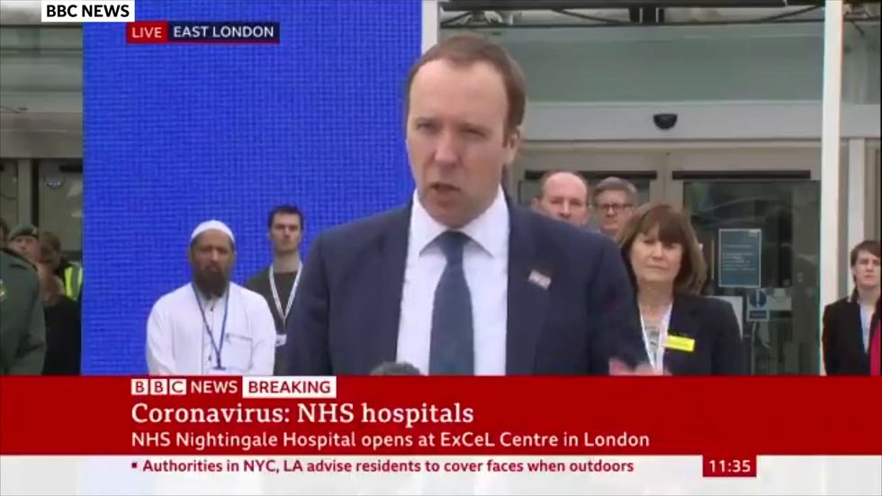 Matt Hancock: 'It's the best of the NHS and it is best of Britain… to put together such a facility at such pace'
