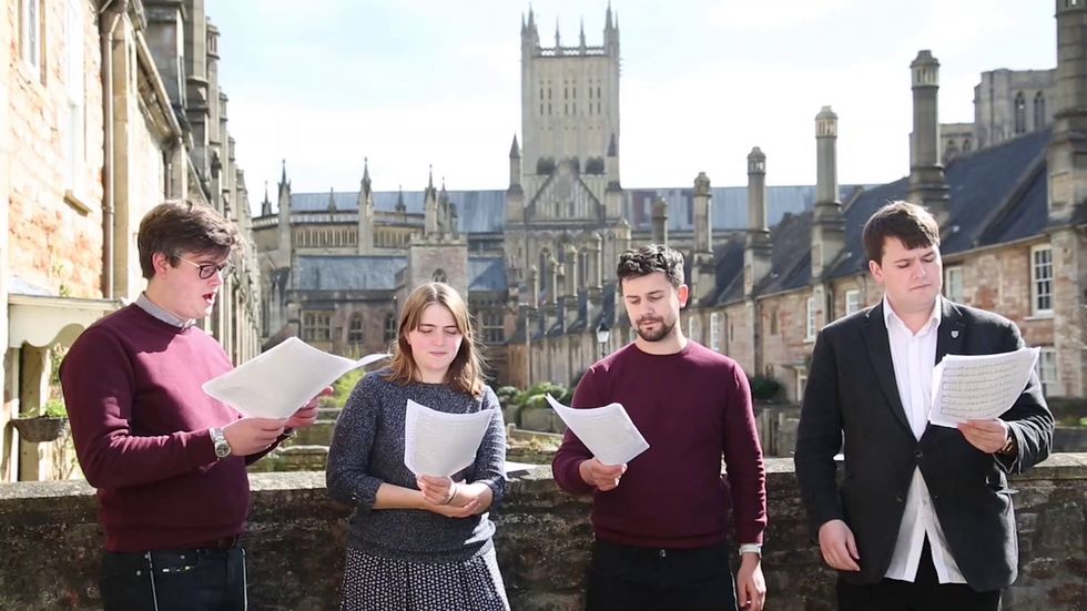 Coronavirus: Choristers sing during lockdown in Somerset
