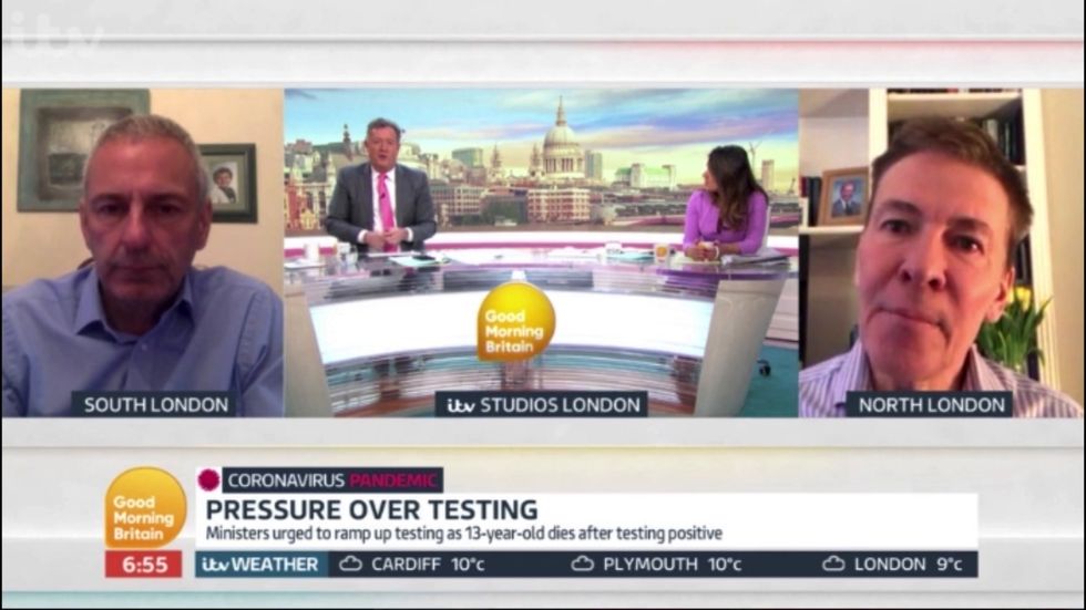 Piers Morgan says his son has coronavirus symptoms