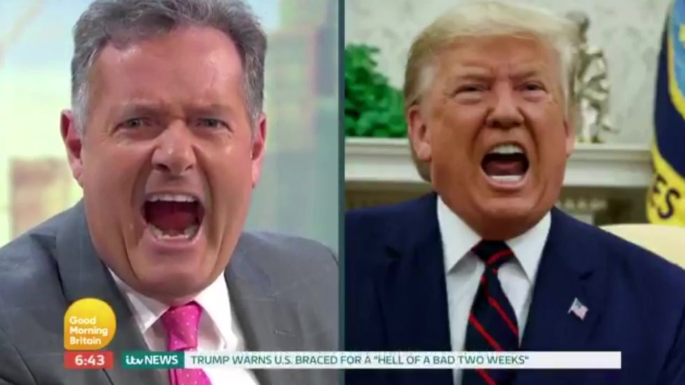 Piers Morgan has 'blending issues' after doing his own makeup