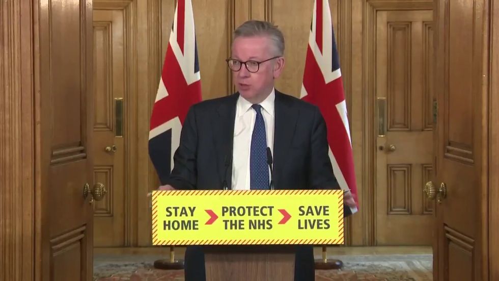 Michael Gove says there must be 'no slackening' in fight against coronavirus