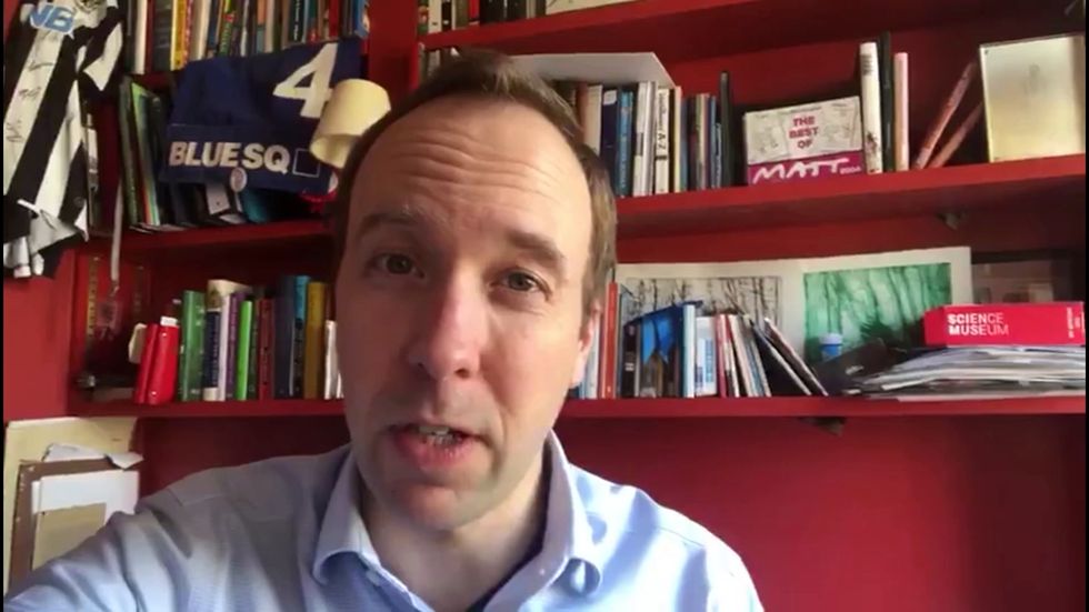 Health secretary Matt Hancock confirms he has coronavirus