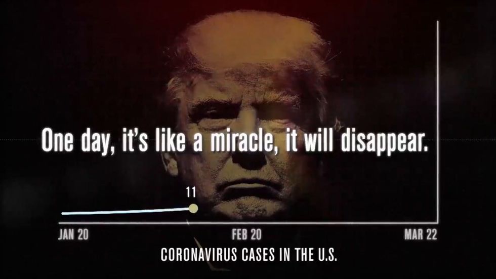 Powerful new ad takes aim at Trump's mishandling of coronavirus