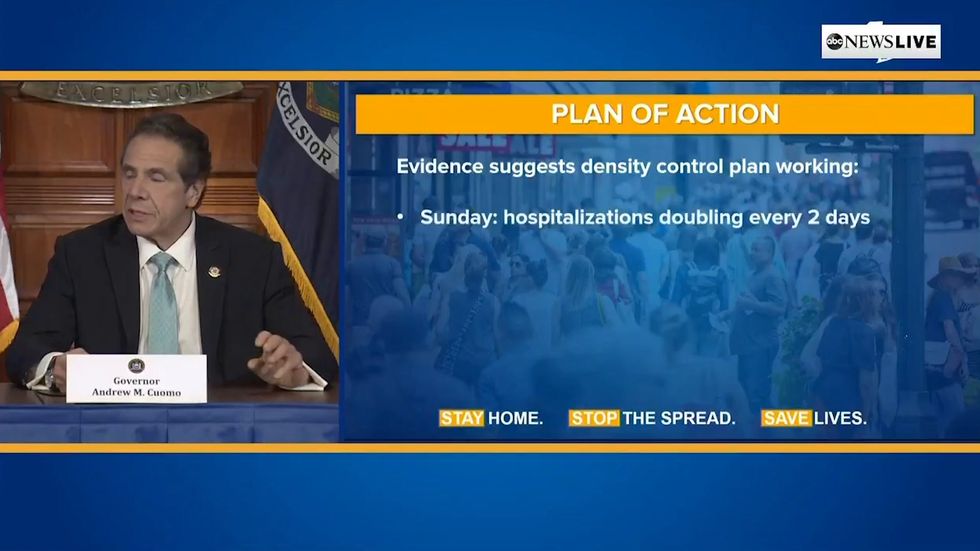 New York governor says hospitalisation rate in state is slowing