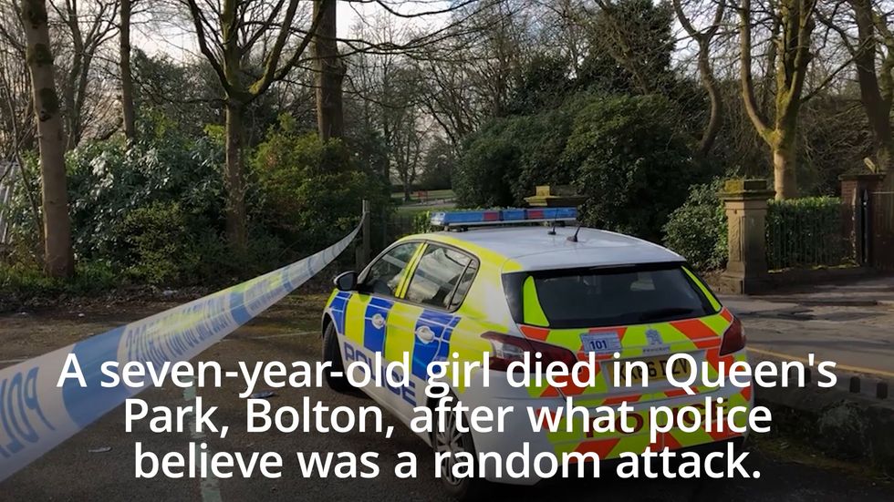 Seven-year-old girl stabbed to death by stranger in Bolton park
