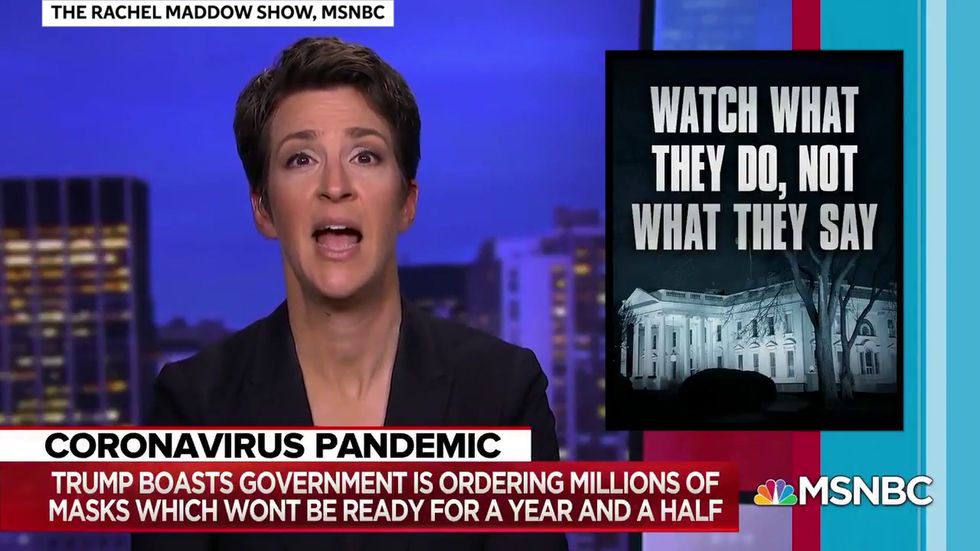 MSNBC host Rachel Maddow says Trump's briefings should not be broadcast live