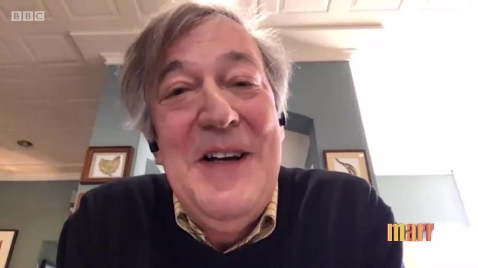 Stephen Fry says he is learning caligraphy during self-isolation