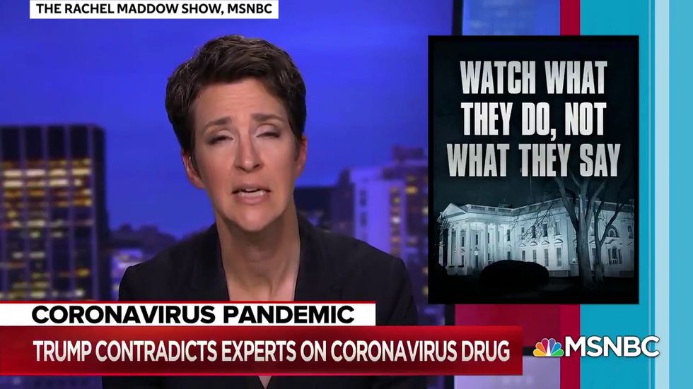 Rachel Maddow slams Trump's coronavirus vaccine comments