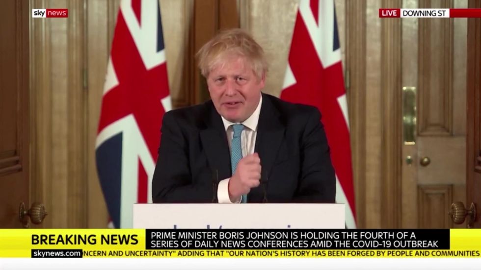 Boris Johnson says worst of crisis over in three months if people follow the rules