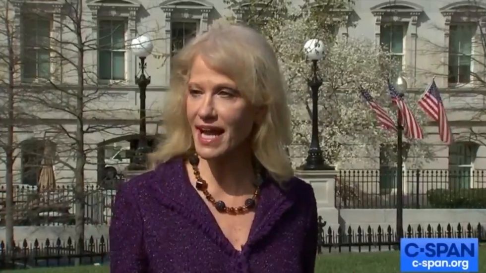 'I'm married to an Asian': Kellyanne Conway argues with reporters following White House officials allegedly using racist terms