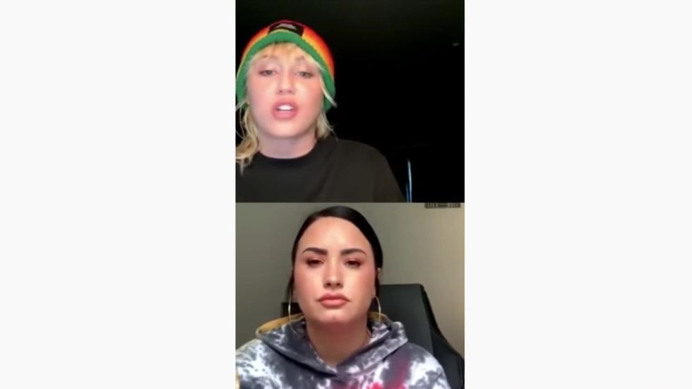 Miley Cyrus discusses being body-shamed during live-streamed conversation with Demi Lovato