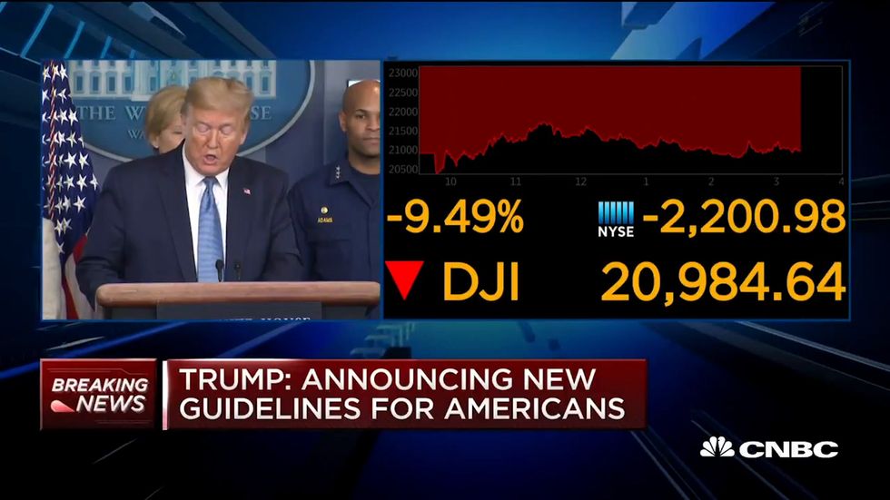 Trump recommends avoiding crowds of more than 10 people