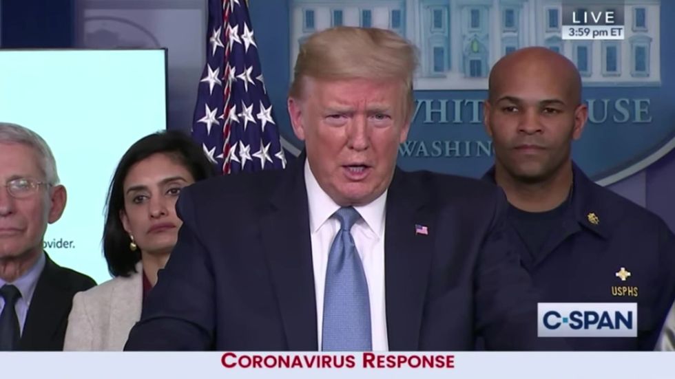 Trump gives his coronavirus response 10/10