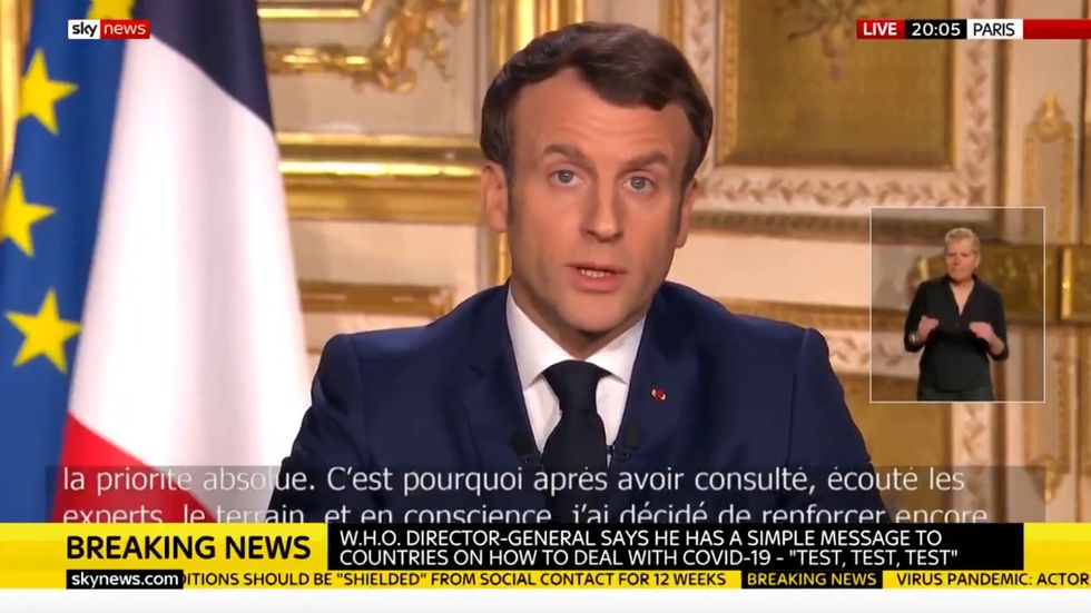 Coronavirus: France imposes 15-day lockdown, Macron says