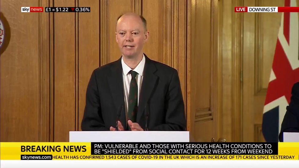 Indirect deaths likely to occur from coronavirus, says UK chief medical officer