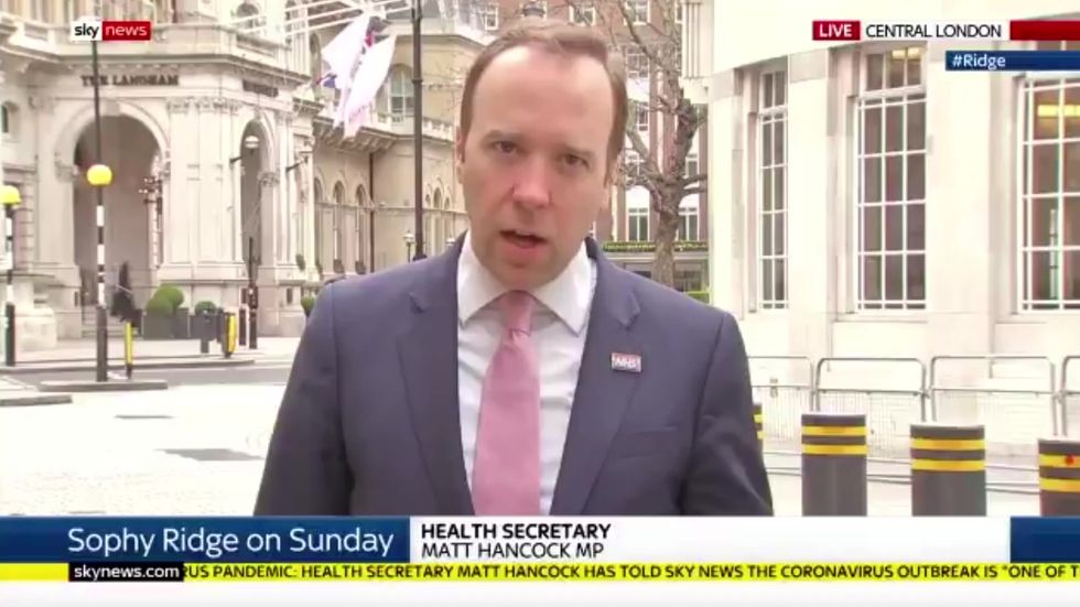 Matt Hancock says it is 'the plan' for over-70s to self-isolate and stay at home for up to four months