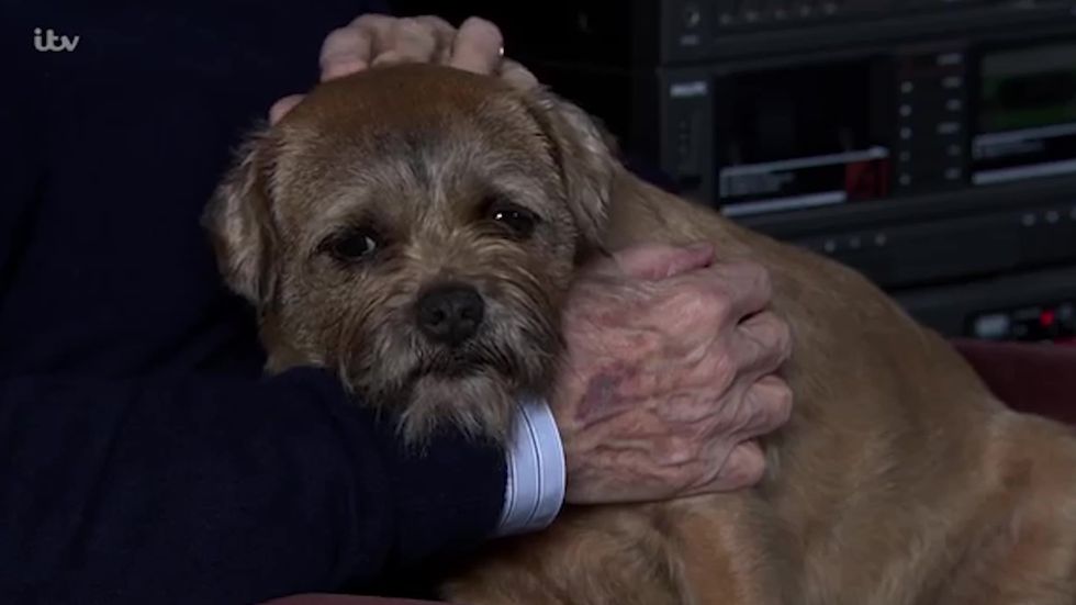 Ken Barlow says goodbye to Eccles the dog in Coronation Street