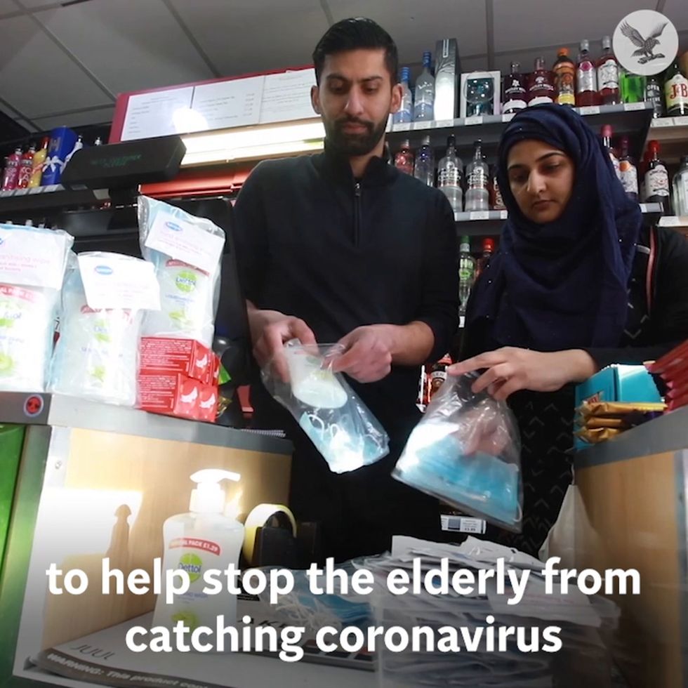Cornershop giving coronavirus kits of hand gel and face masks for free to elderly