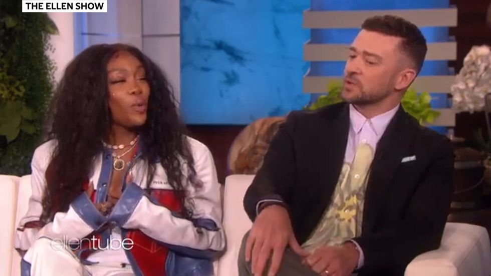 Justin Timberlake repeatedly interrupts SZA and calls her 'sis' during Ellen appearance