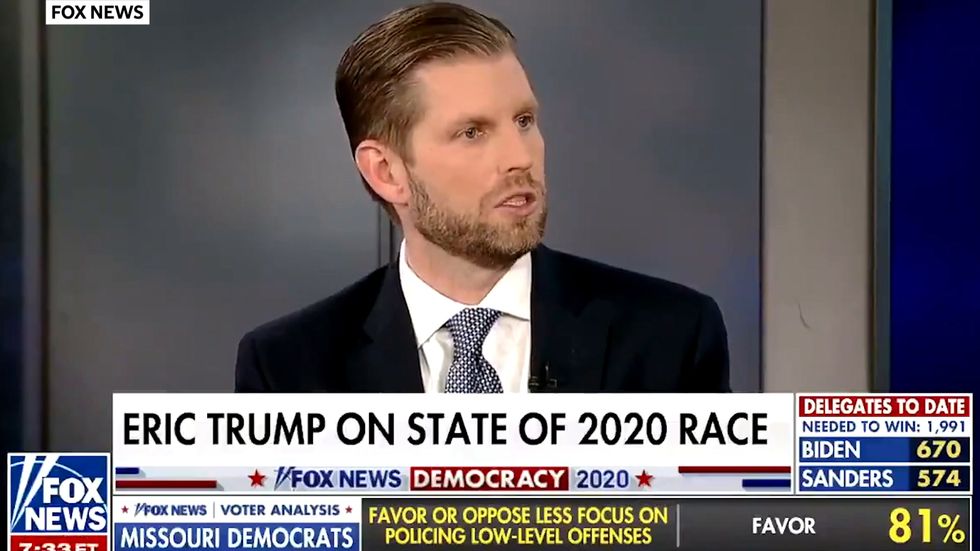 Eric Trump says 'they would invoke article 25 against my father if he acted like Joe Biden'