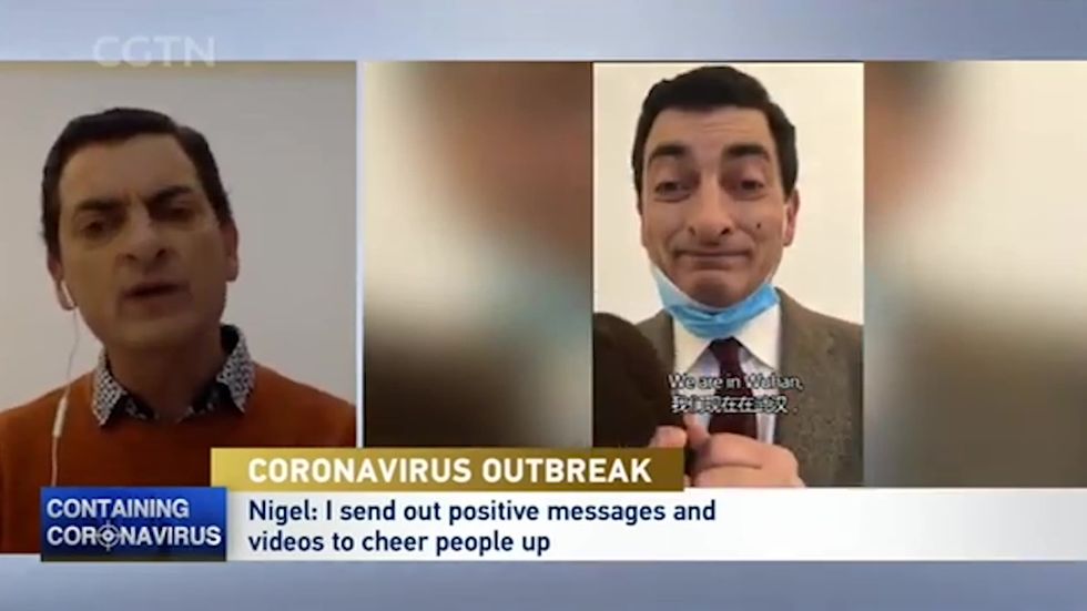 British Mr Bean impersonator used by Chinese government to ease coronavirus fears and boost morale