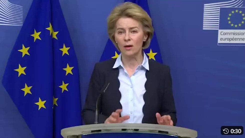 President Ursula von der Leyen says EU has updated its rules around airport slots due to coronavirus