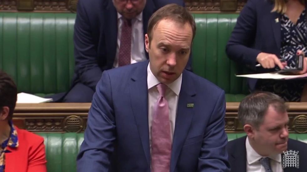Matt Hancock provides coronavirus update in Parliament