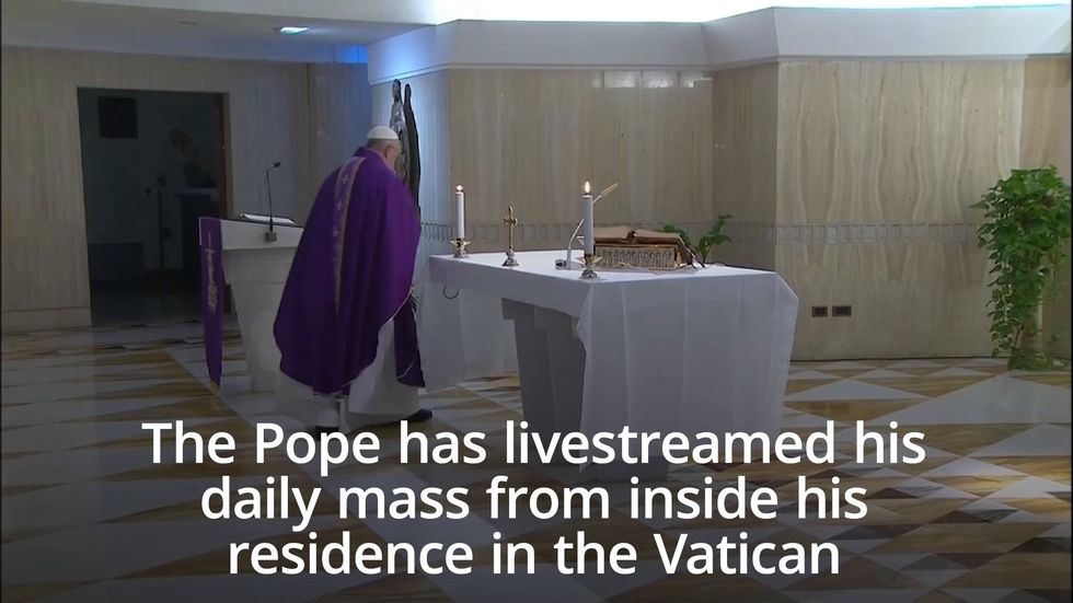 The Pope calls for prayers for Covid-19 sufferers during live-streamed Mass