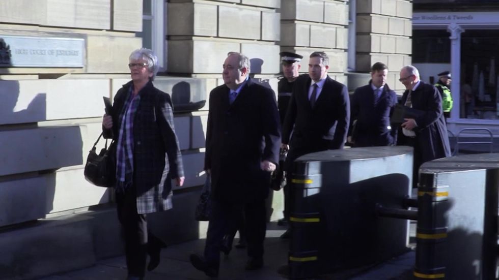 Alex Salmond arrives at the High Court in Edinburgh to face sexual assault charges