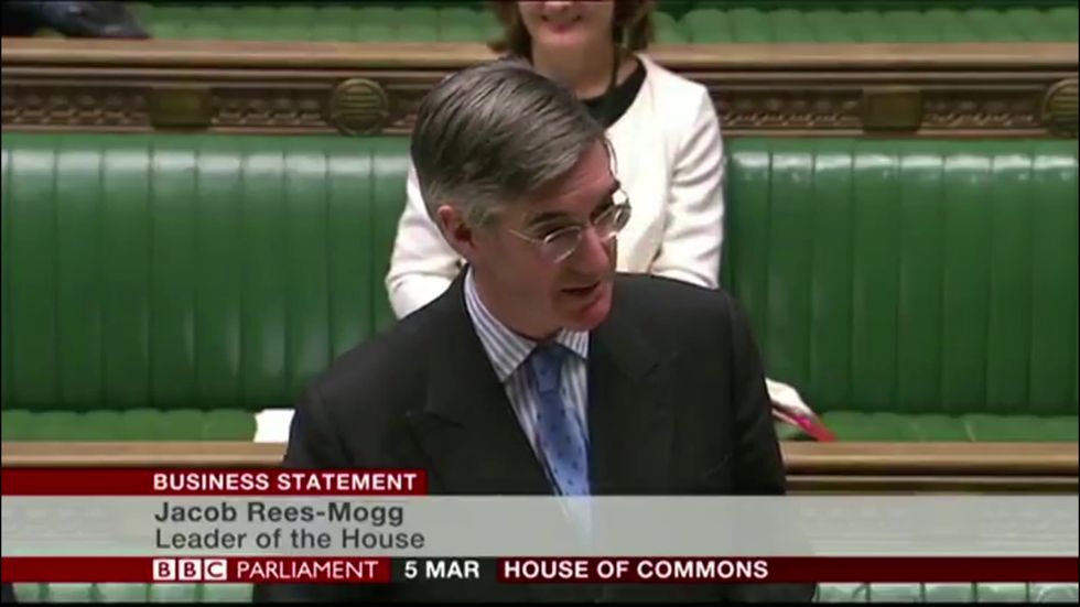 Rees-Mogg makes light of Tory MP voicing concern about Parliament's Union Jack being upside down, amid escalating coronavirus crisis